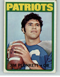 1972 Topps Football #065 Jim Plunkett Patriots VG 392509