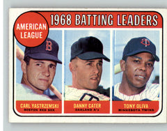 1969 Topps Baseball #001 A.L. Batting Leaders Carl Yastrzemski EX-MT 392715