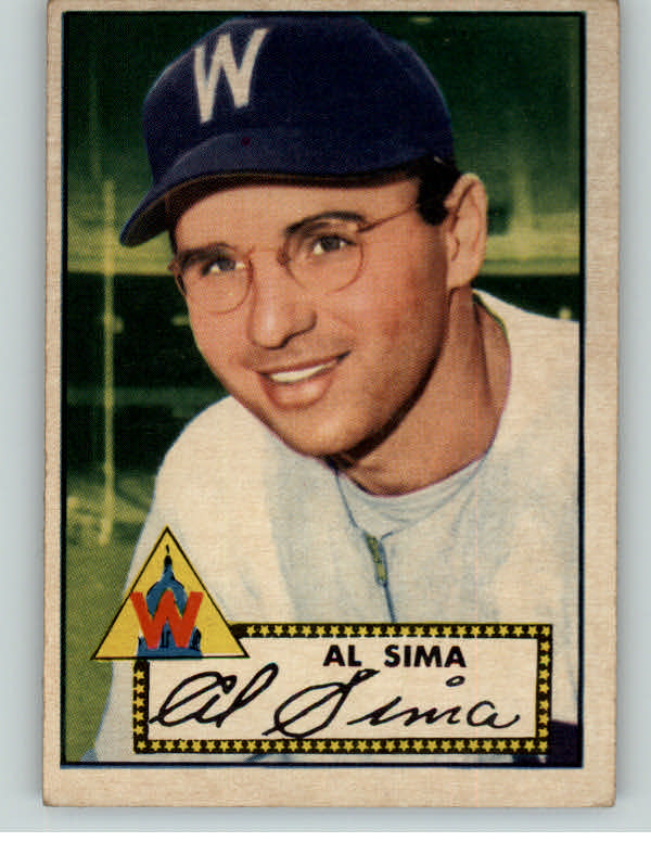 1952 Topps Baseball #093 Al Sima Senators EX+/EX-MT 392744