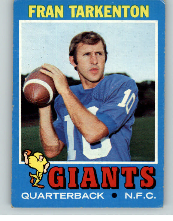 1971 Topps Football #120 Fran Tarkenton Giants VG-EX 393027