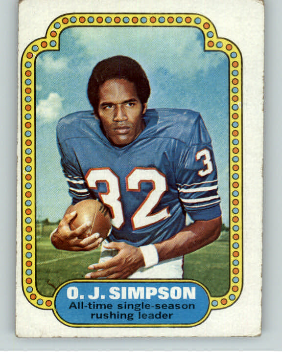 1974 Topps Football #001 O.J. Simpson RB Bills VG 393056