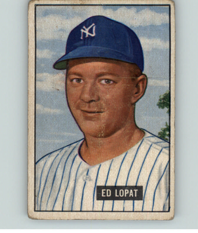 1951 Bowman Baseball #218 Eddie Lopat Yankees VG 393098