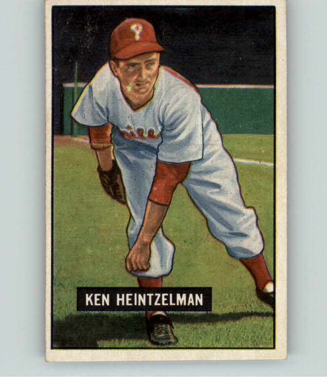 1951 Bowman Baseball #147 Ken Heintzelman Phillies EX-MT 393116