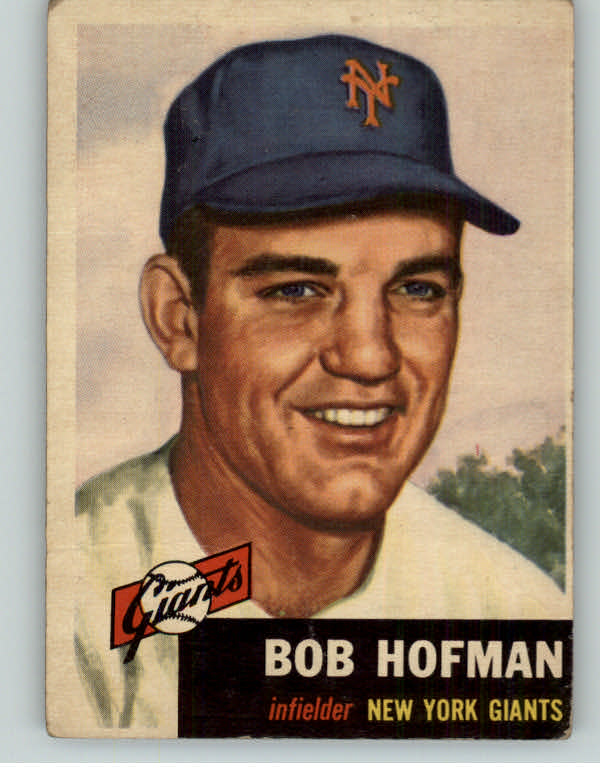 1953 Topps Baseball #182 Bobby Hofman Giants VG-EX 393582