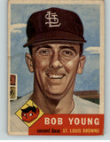 1953 Topps Baseball #160 Bob Young Browns GD-VG 393617