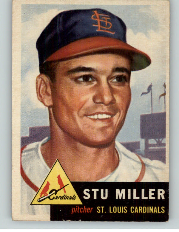 1953 Topps Baseball #183 Stu Miller Cardinals EX+/EX-MT 393677