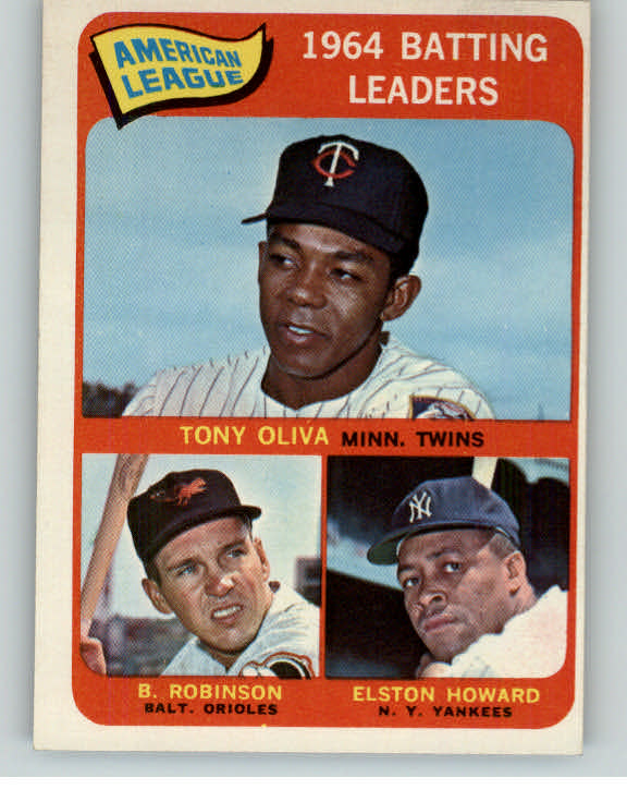 1965 Topps Baseball #001 A.L. Batting Leaders Brooks Robinson EX-MT 394106