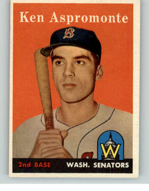 1958 Topps Baseball #405 Ken Aspromonte Senators EX-MT/NR-MT 394267