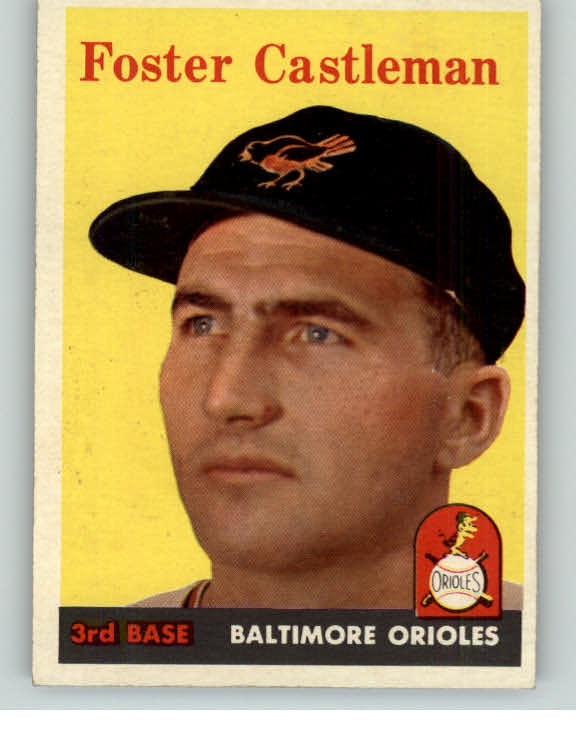 1958 Topps Baseball #416 Foster Castleman Orioles EX-MT/NR-MT 394295