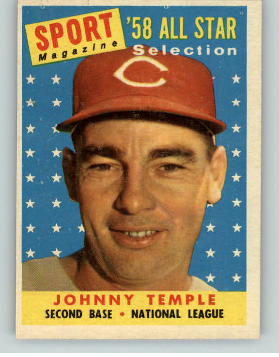 1958 Topps Baseball #478 Johnny Temple A.S. Reds EX-MT/NR-MT 394299
