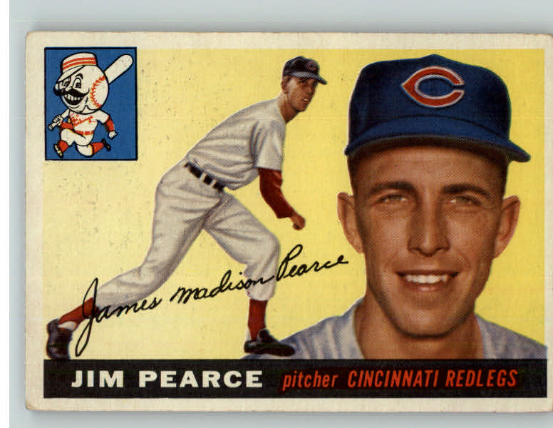 1955 Topps Baseball #170 Jim Pearce Reds VG-EX 394439