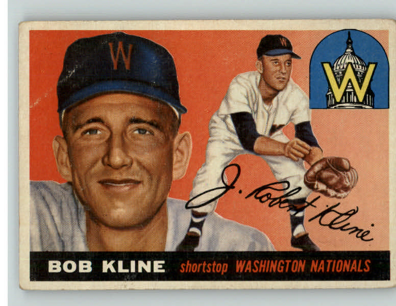 1955 Topps Baseball #173 Bob Kline Senators VG 394460