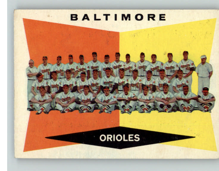 1960 Topps Baseball #494 Baltimore Orioles Team NR-MT 395558
