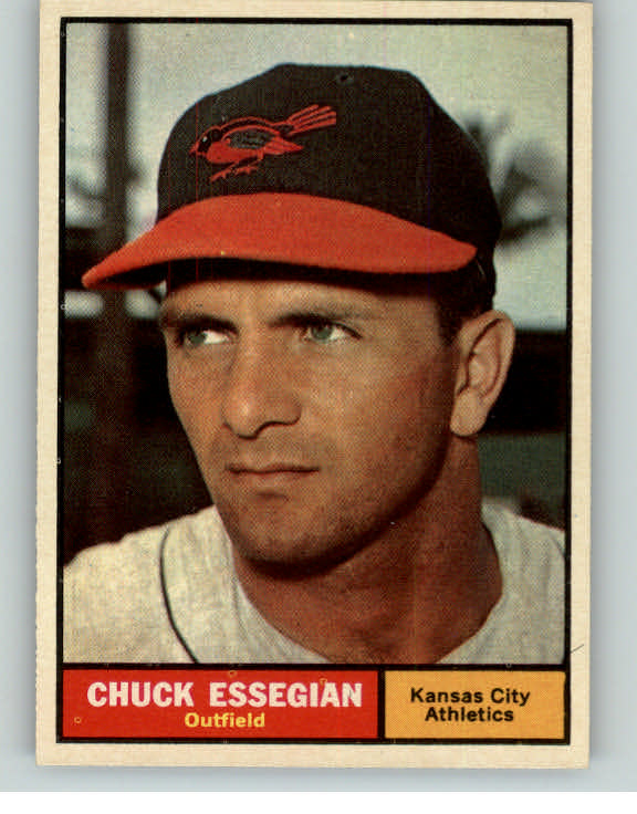 1961 Topps Baseball #384 Chuck Essegian A's EX-MT/NR-MT 395945