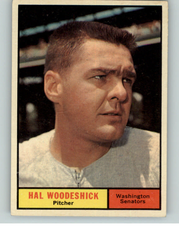 1961 Topps Baseball #397 Hal Woodeshick Senators EX-MT/NR-MT 395953