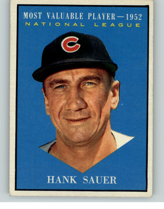 1961 Topps Baseball #481 Hank Sauer MVP Cubs EX-MT/NR-MT 395985