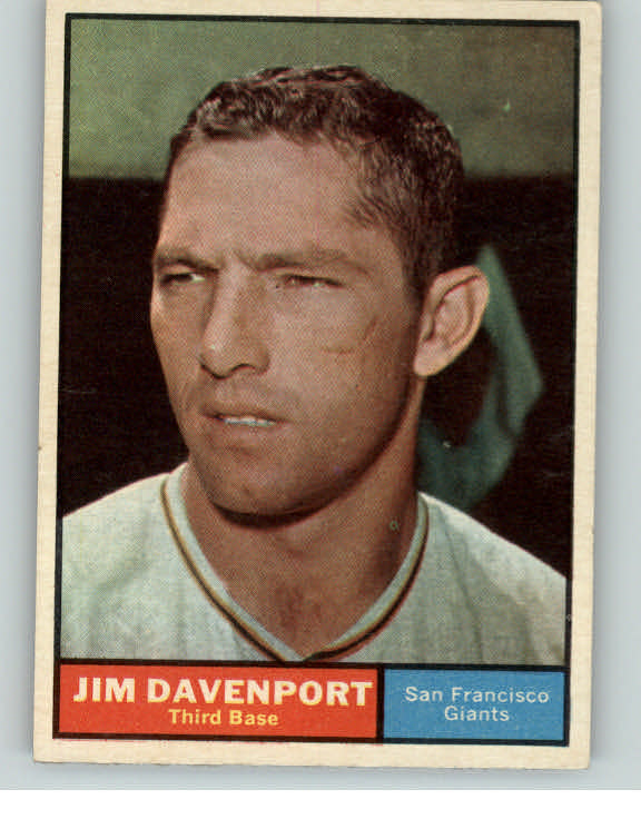 1961 Topps Baseball #055 Jim Davenport Giants EX-MT/NR-MT 396101
