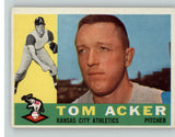 1960 Topps Baseball #274 Tom Acker A's EX-MT 396389