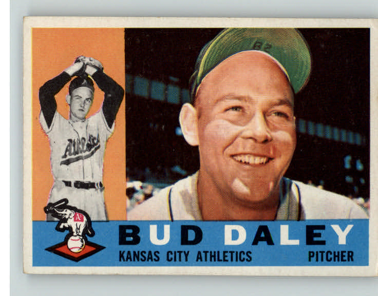 1960 Topps Baseball #008 Bud Daley A's EX-MT 396434