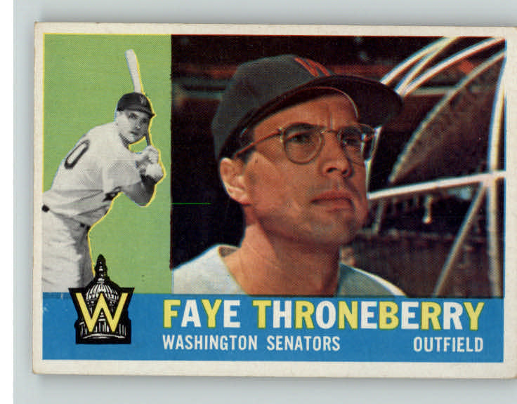 1960 Topps Baseball #009 Faye Throneberry Senators EX-MT 396435