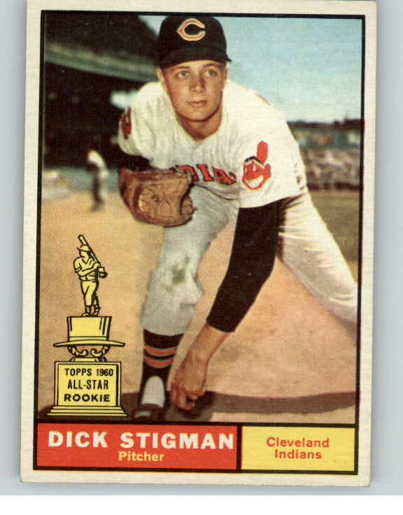 1961 Topps Baseball #077 Dick Stigman Indians EX-MT/NR-MT 396779