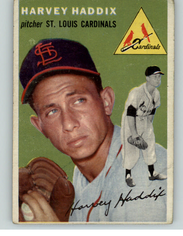 1954 Topps Baseball #009 Harvey Haddix Cardinals VG-EX 397045