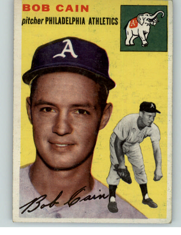 1954 Topps Baseball #061 Bob Cain A's EX-MT 397080