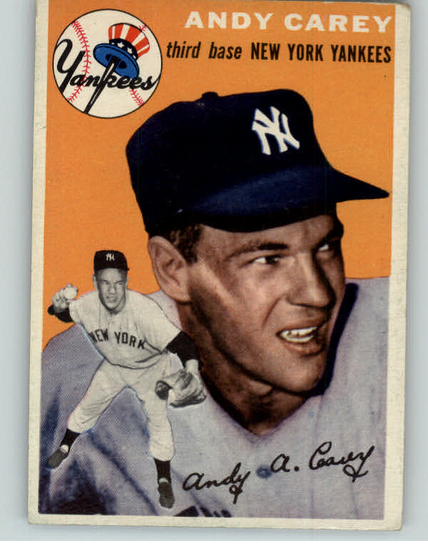 1954 Topps Baseball #105 Andy Carey Yankees EX-MT 397109
