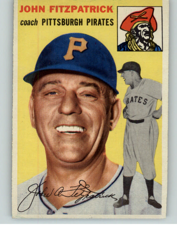 1954 Topps Baseball #213 John Fitzpatrick Pirates EX 397171