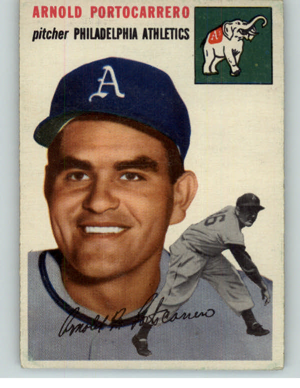 1954 Topps Baseball #214 Arnie Portocarrero A's EX 397172