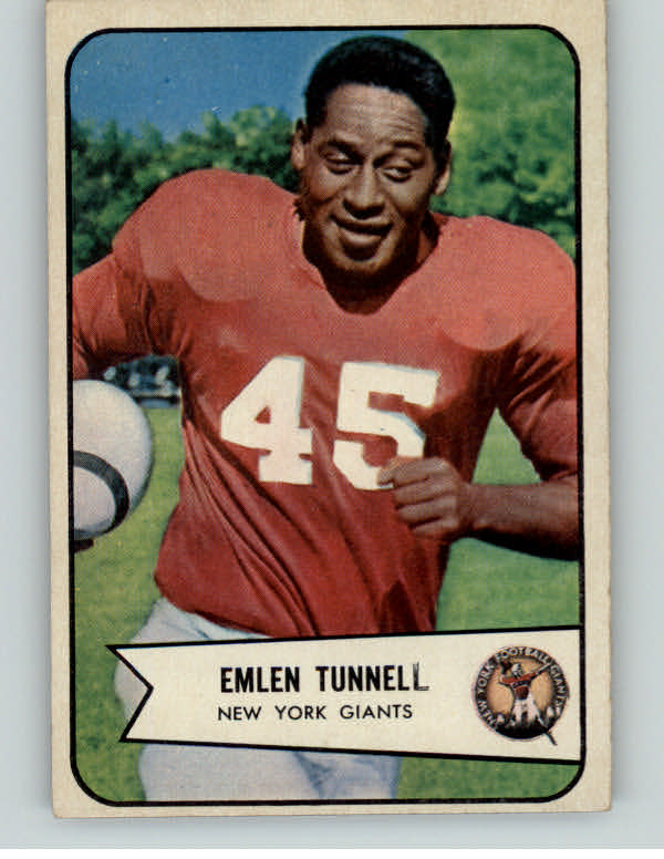1954 Bowman Football #102 Emlen Tunnell Giants EX-MT 397390