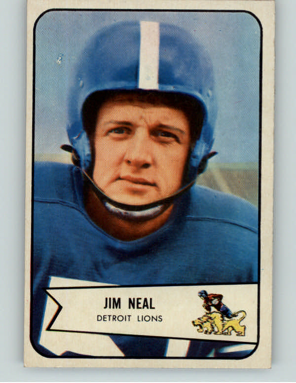 1954 Bowman Football #075 Jim Neal Lions EX-MT 397431