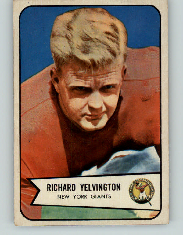 1954 Bowman Football #077 Dick Yelvington Giants NR-MT 397432