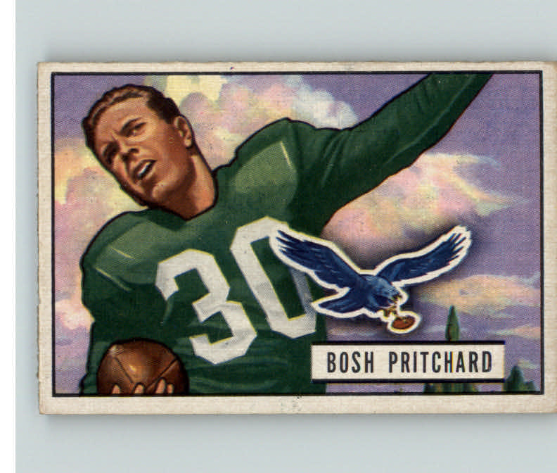 1951 Bowman Football #082 Bosh Pritchard Eagles EX-MT 397761