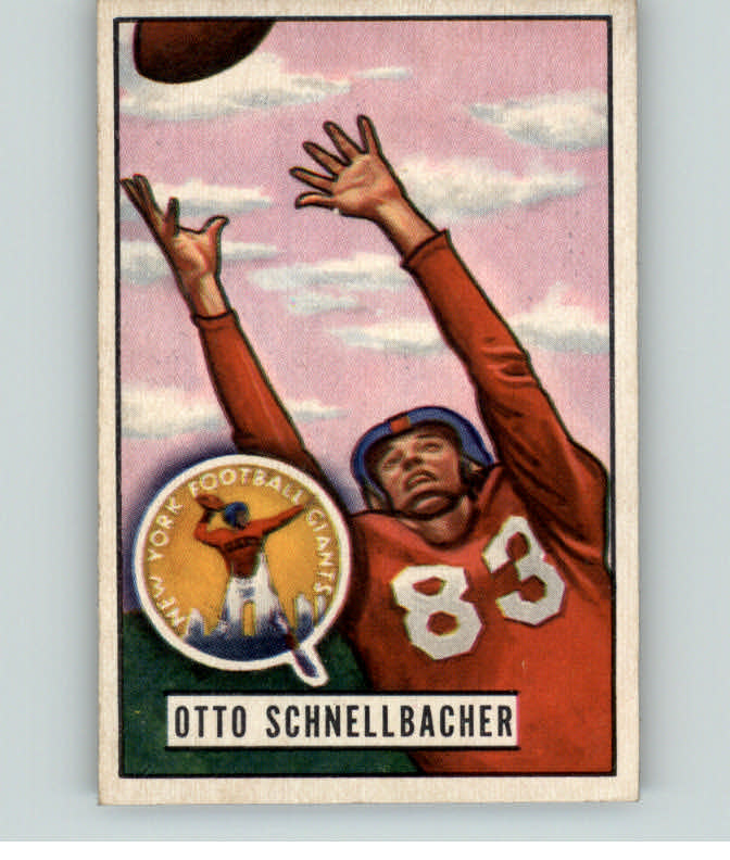 1951 Bowman Football #092 Otto Schnellbacher Giants EX-MT 397765