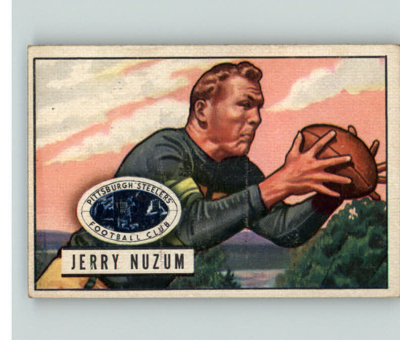 1951 Bowman Football #129 Jerry Nuzum Steelers EX+/EX-MT 397784