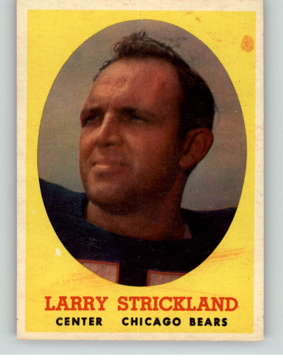 1958 Topps Football #099 Larry Strickland Bears EX 398003