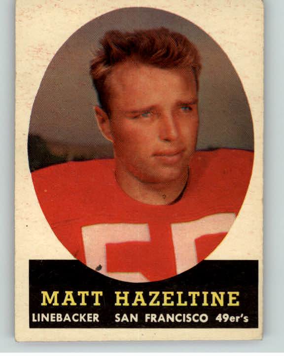 1958 Topps Football #100 Matt Hazeltine 49ers EX 398111