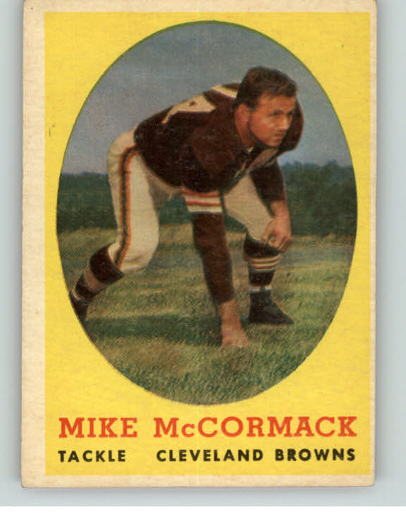 1958 Topps Football #059 Mike McCormack Browns EX 398171