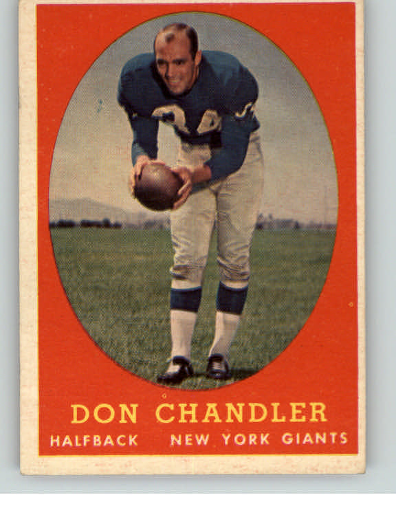 1958 Topps Football #054 Don Chandler Giants EX-MT 398180