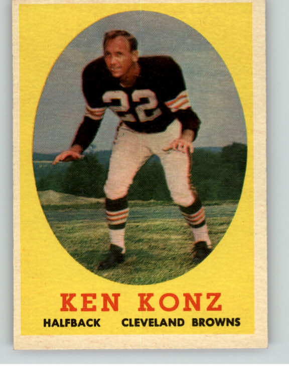 1958 Topps Football #026 Ken Konz Browns EX-MT 398224
