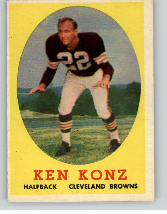 1958 Topps Football #026 Ken Konz Browns EX 398225
