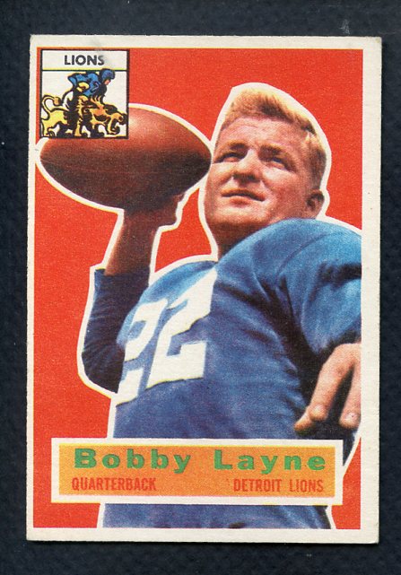 1956 Topps Football #116 Bobby Layne Lions EX-MT 398316