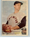 1957 Topps Baseball #261 Bob Chakales Senators EX-MT 398330