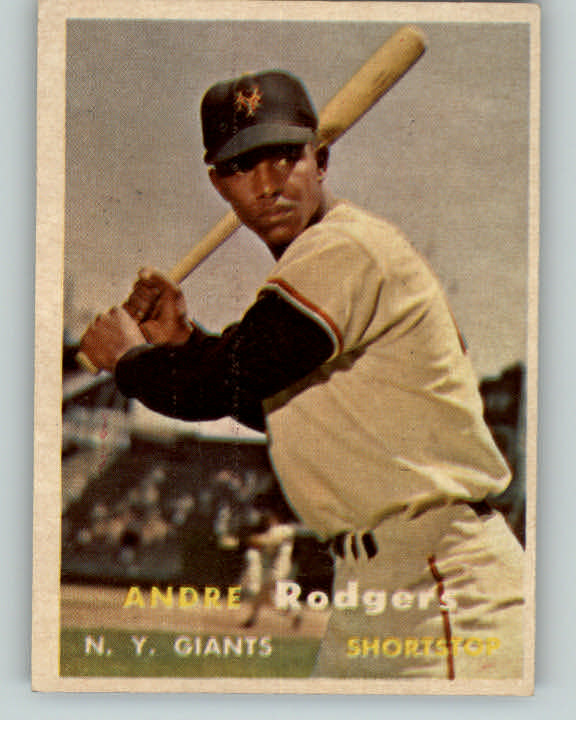 1957 Topps Baseball #377 Andre Rodgers Giants EX-MT 398420