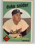 1959 Topps Baseball #020 Duke Snider Dodgers VG 398473
