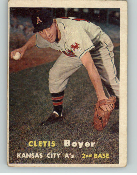 1957 Topps Baseball #121 Clete Boyer A's VG-EX 398492