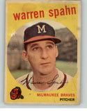1959 Topps Baseball #040 Warren Spahn Braves GD-VG Obscure 398560