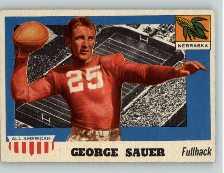 1955 Topps Football #031 George Sauer Nebraska EX+/EX-MT 398684
