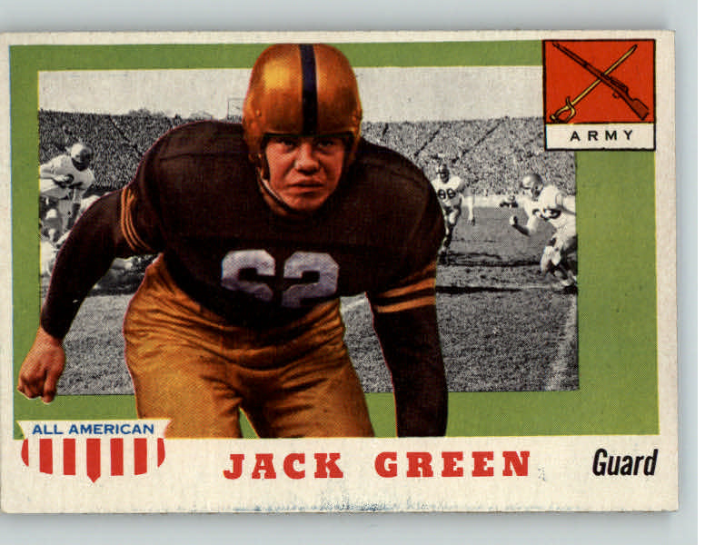 1955 Topps Football #053 Jack Green Army EX-MT 398706